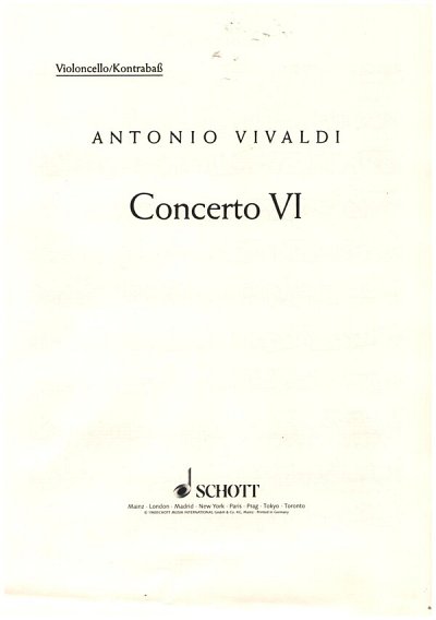 A. Vivaldi: Concerto Nr. 6 op. 10/6 RV 437/PV 105  (VcKb)
