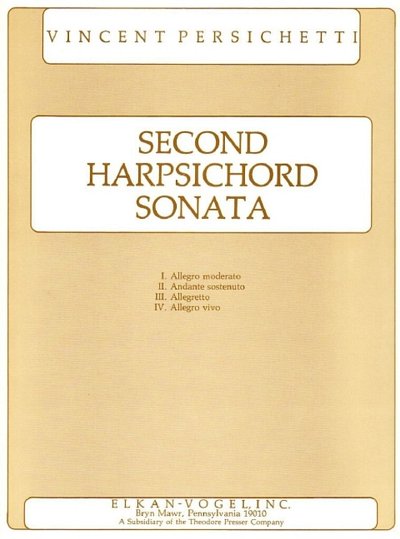 V. Persichetti: Second Harpsichord Sonata