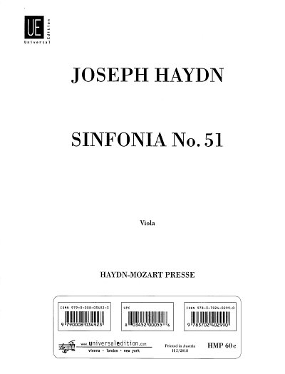 J. Haydn: Sinfonia Nr. 51 B-Dur Hob. I:51, Sinfo (Vla)