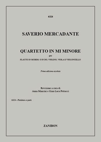 S. Mercadante: Quartetto In Mi Min. (Part.)