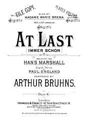 Arthur Bruhns, Hans Marshall, Paul England: At Last