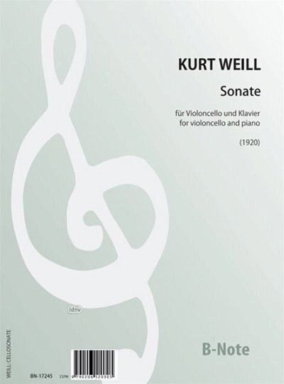 K. Weill: Sonate für Violoncello und Klav, VcKlav (KlavpaSt)