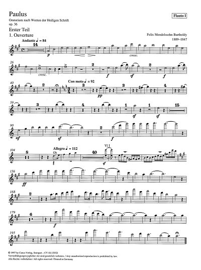 F. Mendelssohn Bartholdy: Paulus Op 36