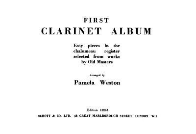 Clarinet Album Vol. 1, KlarKlav