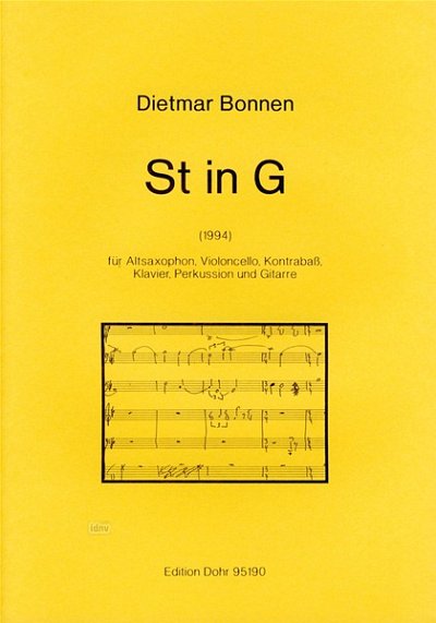 D. Bonnen: St in G (Pa+St)