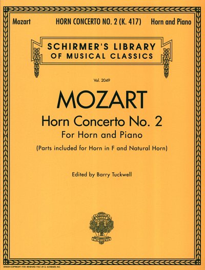 W.A. Mozart: Horn Concerto No.2, HrnKlav (KlavpaSt)