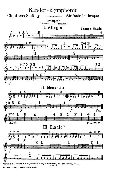 J. Haydn: Kindersinfonie C-Dur , Orch