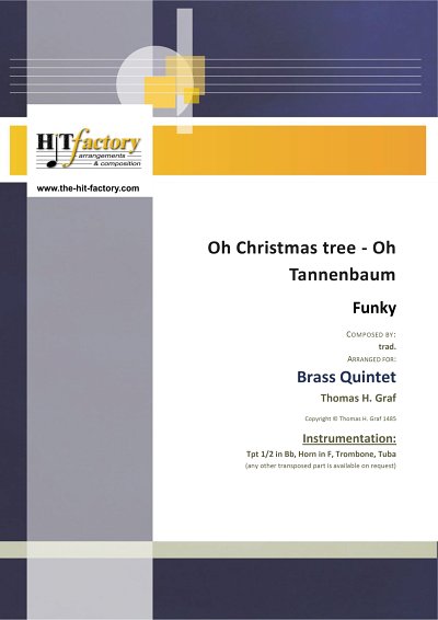 DL: T.H. Graf: Oh Christmas Tree - Funky, 5Blechbl