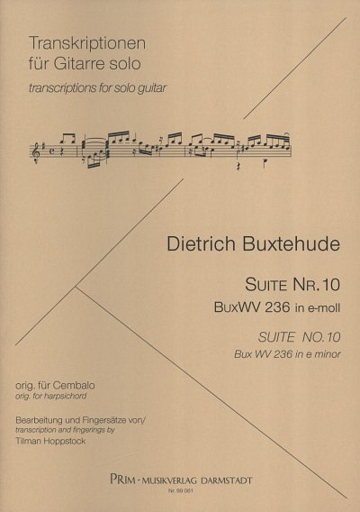 D. Buxtehude: Suite e-Moll Nr.10 BuxWV236 für Gitarre , Git