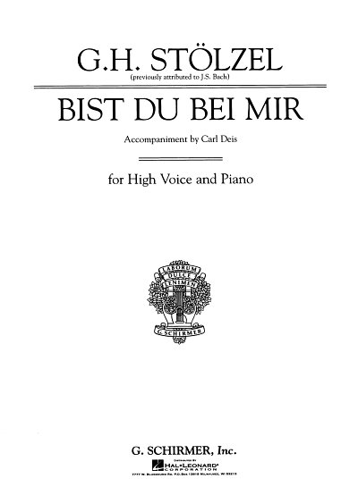 J.S. Bach: Bist du bei mir (Thou Art My Joy), GesHKlav