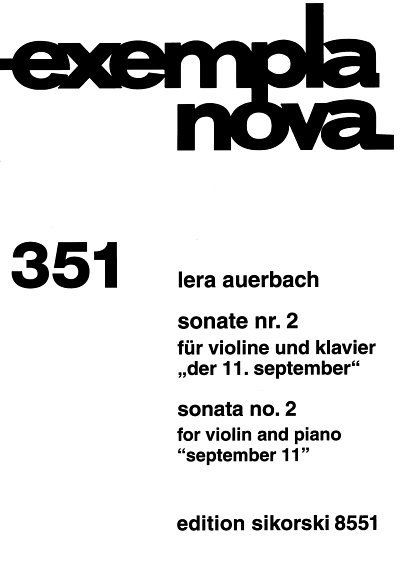 L. Auerbach: Sonate 2 - Der 11 September Exempla Nova 351