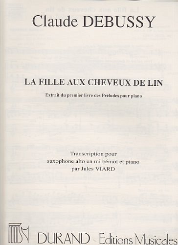 C. Debussy: La Fille Aux Cheveux De Lin, ASaxKlav (Part.)