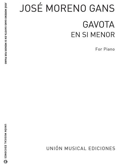 Gavota En Si Menor For Piano, Klav