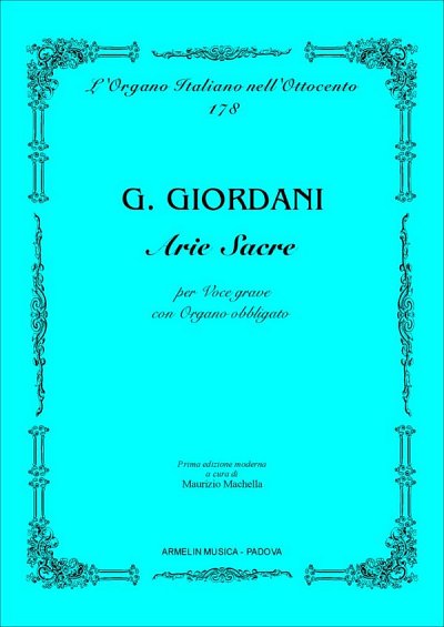 G. Giordani: Arie Sacre Per Voce Grave e Organo Obbliga (Bu)