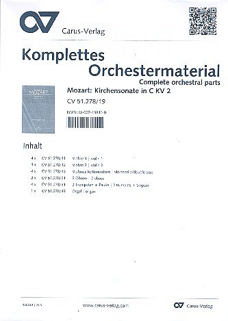 W.A. Mozart: Sonate in C KV 278, KamoBc (Stsatz)