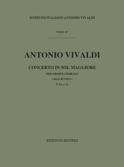 A. Vivaldi: Concerto per Archi e Basso contin, StrBc (Part.)