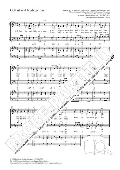 J.S. Bach et al.: Gott ist und bleibt getreu D-Dur BWV 45,7