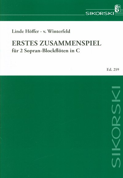 L. Höffer-von Winterfeld: Erstes Zusammenspiel für 2 Sopranblockflöten in C