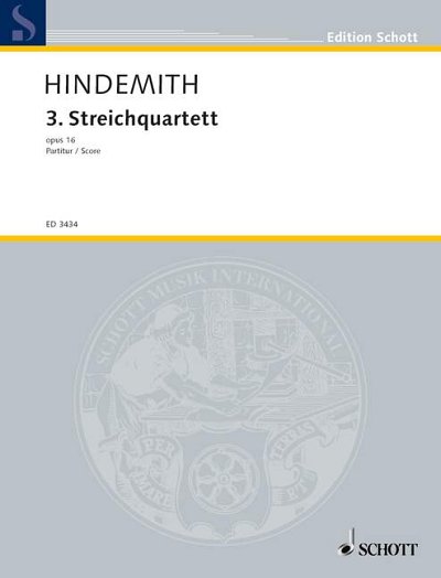 DL: P. Hindemith: 3. Streichquartett, 2VlVaVc (Stp)