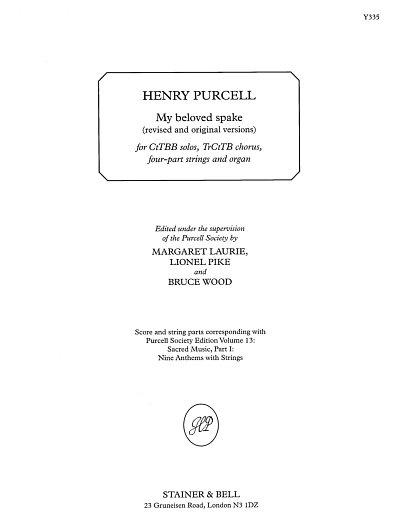 H. Purcell: My beloved spake, 4GesGchStrOr (PaSts(Str))
