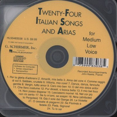 24 Italian Songs & Arias- CD (CD)