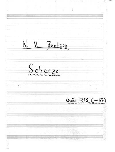 N.V. Bentzon: Scherzo For Klaver Op. 218
