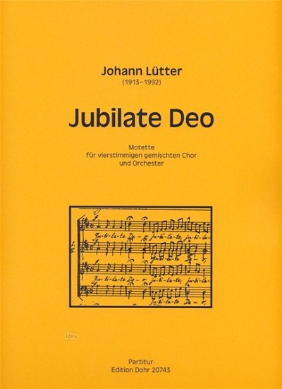 J. Lütter: Jubilate Deo (Part.)