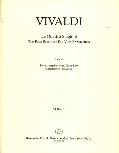 A. Vivaldi: Le Quattro Stagioni, VlStrBc (Vl2)
