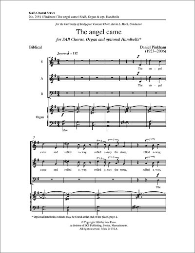D. Pinkham: The Angel came