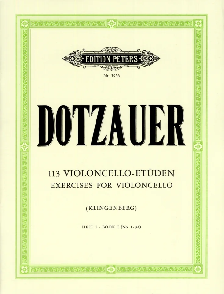 F. Dotzauer: 113 Violoncello-Etüden 1, Vc (0)
