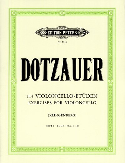 F. Dotzauer: 113 Violoncello-Etüden 1, Vc
