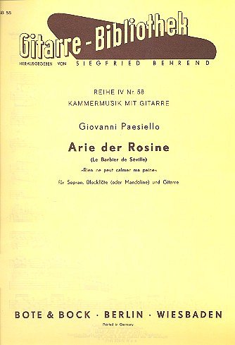 Paesiello Giovanni: Arie Der Rosine - Rien Ne Peut Calmer Ma
