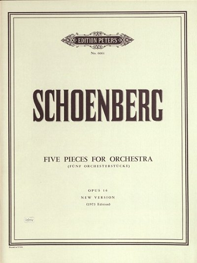 A. Schoenberg: 5 Stuecke Op 16