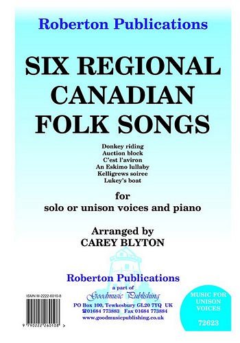 C. Blyton: Six Regional Canadian Folk Songs (Chpa)