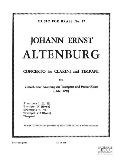 J.E. Altenburg: Concerto for Clarini and Tim, 7TrpPk (Pa+St)