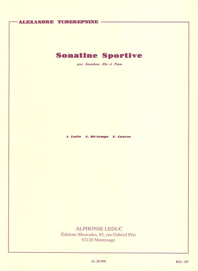 A.N. Tscherepnin: Sonatine Sportive, ASaxKlav (KlavpaSt)