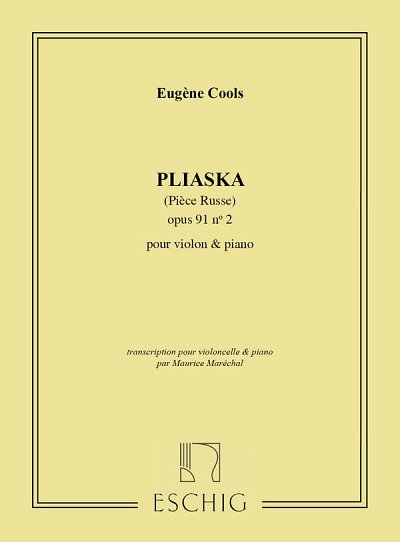 E. Cools: Pliaska Violoncelle-Piano (Part.)