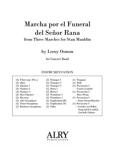 Marcha por el Funeral del Señor Rana, Blaso (Part.)