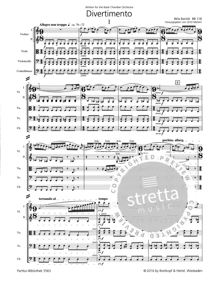 B. Bartok: Divertimento BB 118, Stro (Part.) (1)