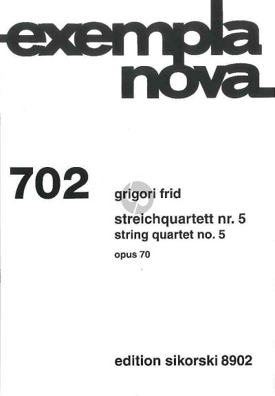 F. Grigori: Streichquartett Nr. 5 op. 70 , 2VlVaVc (Part.)