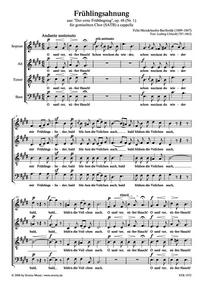 DL: F. Mendelssohn Bartholdy: Fruehlingsahnung aus: 