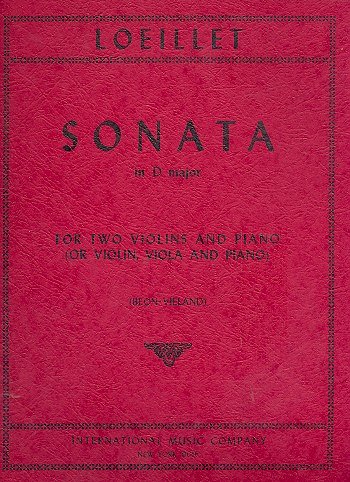 J. Loeillet de Gant: Sonata in D maj, 2Vl/VlVaKlv (KlavpaSt)