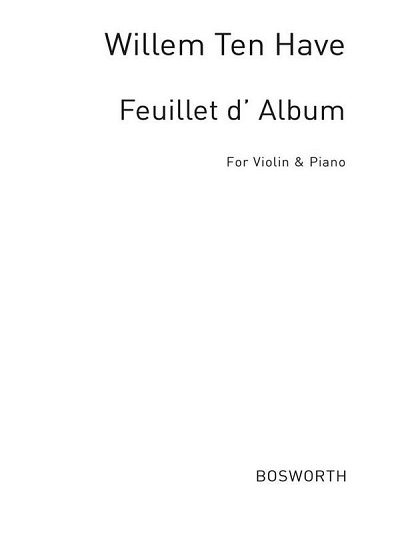 Feuillet D'Album Op.28, VlKlav (KlavpaSt)