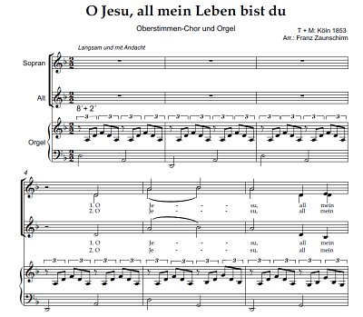 DL: (Traditional): O Jesu, all mein Leben bist , FchOrg (Pa3