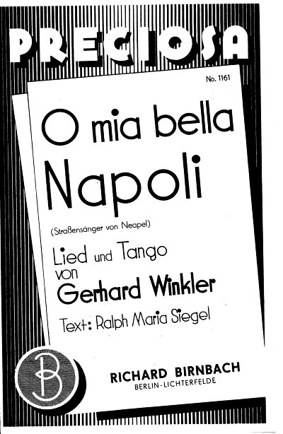 Winkler Gerhard: O Mia Bella Napoli Preciosa
