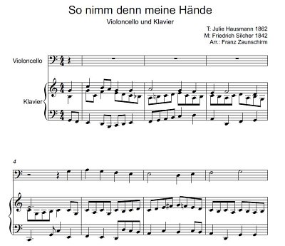 DL: (Traditional): So nimm denn meine Hände, VcKlav (Par2St)