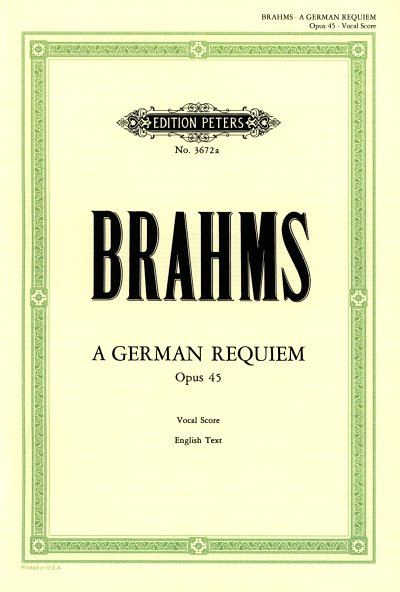 J. Brahms: A German Requiem op. 45, 2GsGchOrchOr (KA)