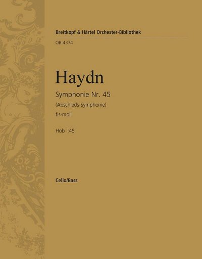J. Haydn: Sinfonie fis-moll Hob I: 45, Sinfo (VcKb)