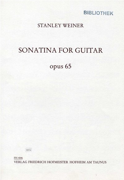 S. Weiner: Sonatina op.65 for guitar