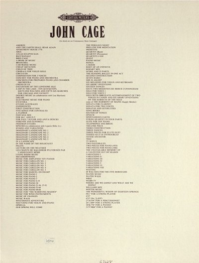 J. Cage: Twenty-Three For 23Inst